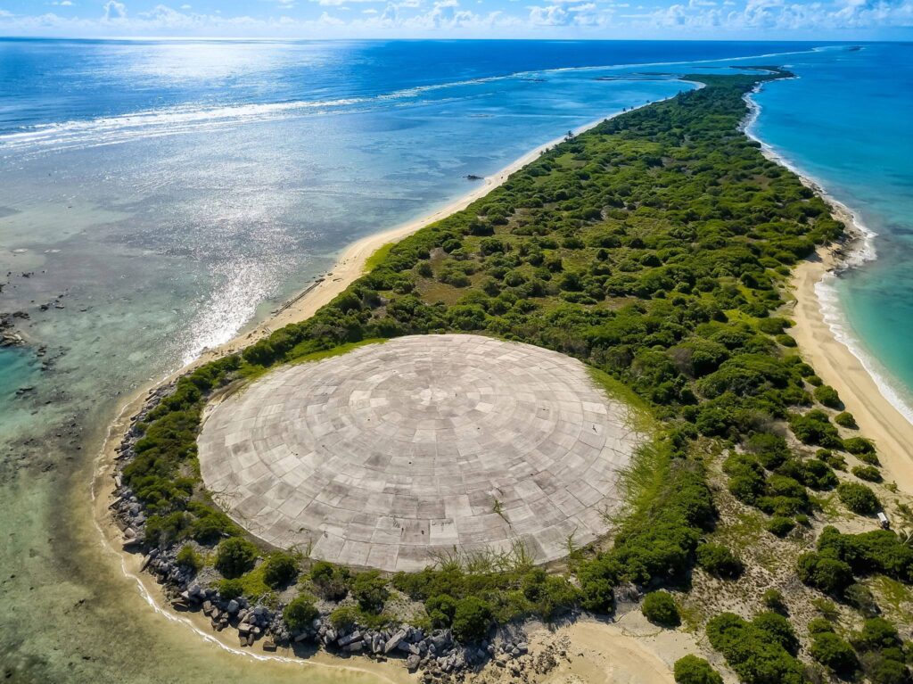 Runit Dome on Enewetak Island, Marshall Islands